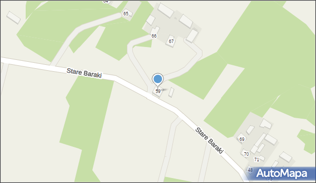 Stare Baraki, Stare Baraki, 59, mapa Stare Baraki