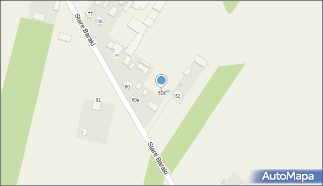 Stare Baraki, Stare Baraki, 82a, mapa Stare Baraki
