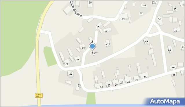 Stare Bielice, Stare Bielice, 19a, mapa Stare Bielice