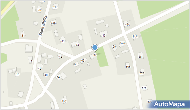 Stare Bielice, Stare Bielice, 61, mapa Stare Bielice