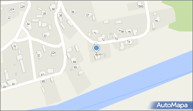 Stare Bielice, Stare Bielice, 70, mapa Stare Bielice