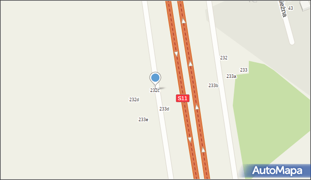 Stare Bielice, Stare Bielice, 232c, mapa Stare Bielice