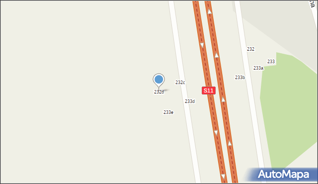 Stare Bielice, Stare Bielice, 232d, mapa Stare Bielice