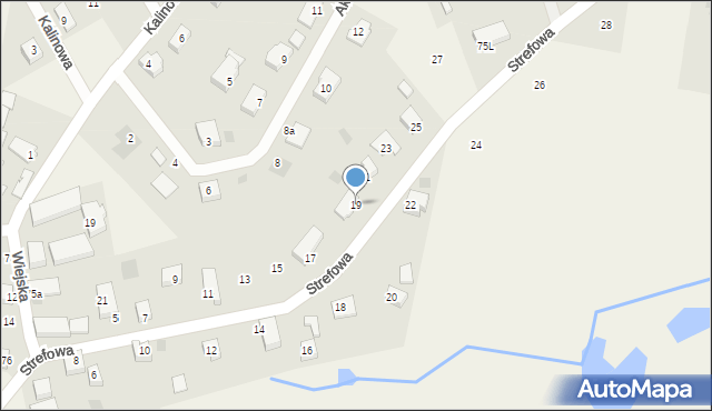 Stare Bielice, Strefowa, 19, mapa Stare Bielice