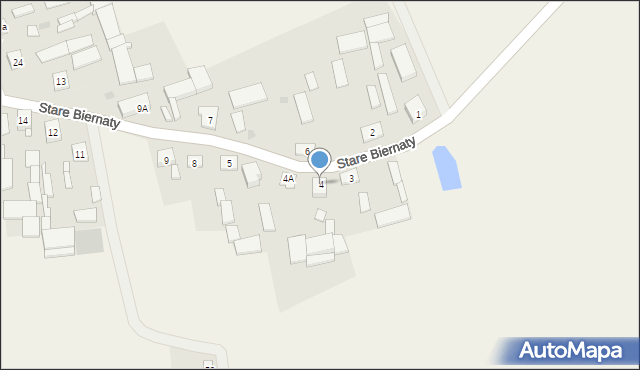 Stare Biernaty, Stare Biernaty, 4, mapa Stare Biernaty