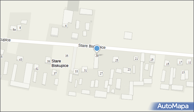 Stare Biskupice, Stare Biskupice, 29, mapa Stare Biskupice
