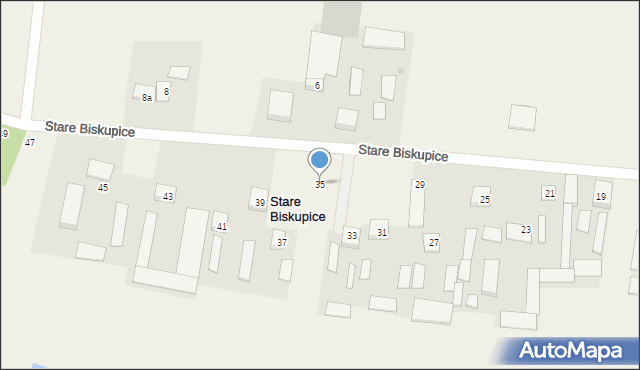 Stare Biskupice, Stare Biskupice, 35, mapa Stare Biskupice