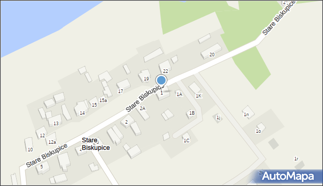 Stare Biskupice, Stare Biskupice, 1, mapa Stare Biskupice