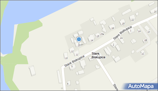 Stare Biskupice, Stare Biskupice, 13, mapa Stare Biskupice