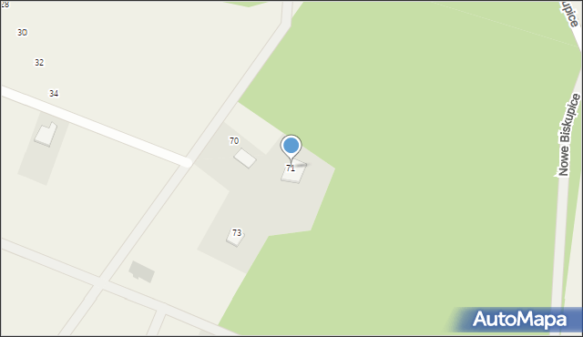 Stare Biskupice, Stare Biskupice, 71, mapa Stare Biskupice