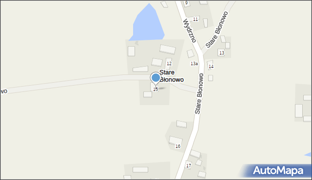 Stare Błonowo, Stare Błonowo, 15, mapa Stare Błonowo
