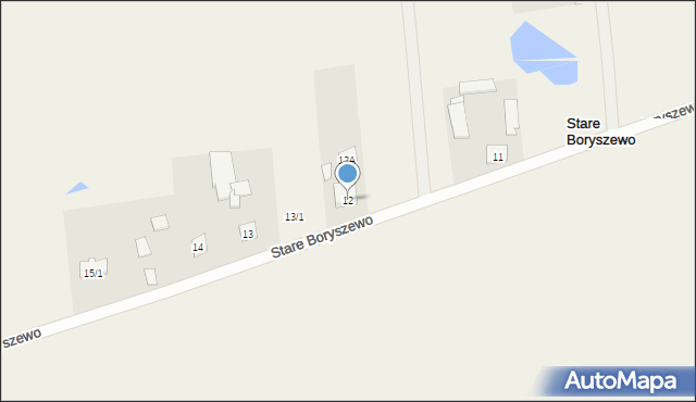 Stare Boryszewo, Stare Boryszewo, 12, mapa Stare Boryszewo