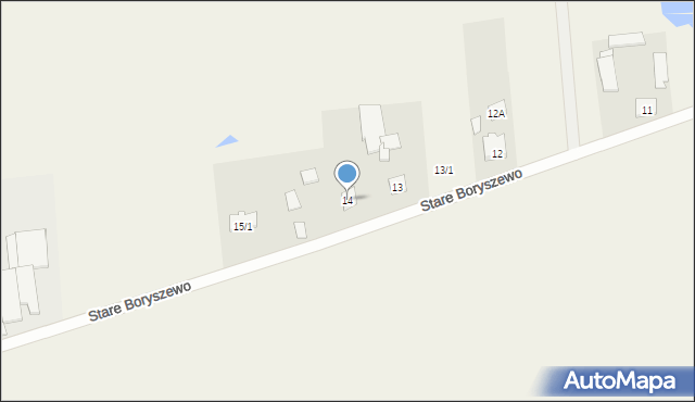 Stare Boryszewo, Stare Boryszewo, 14, mapa Stare Boryszewo