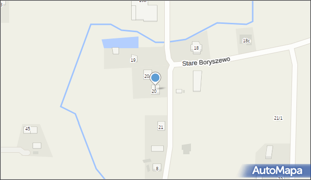 Stare Boryszewo, Stare Boryszewo, 20/1, mapa Stare Boryszewo