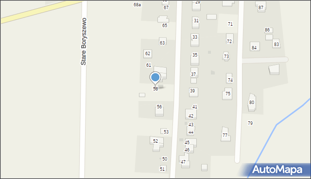 Stare Boryszewo, Stare Boryszewo, 58, mapa Stare Boryszewo