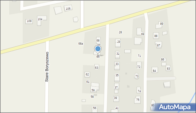 Stare Boryszewo, Stare Boryszewo, 65, mapa Stare Boryszewo