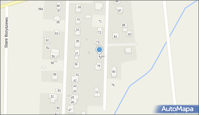 Stare Boryszewo, Stare Boryszewo, 75A, mapa Stare Boryszewo