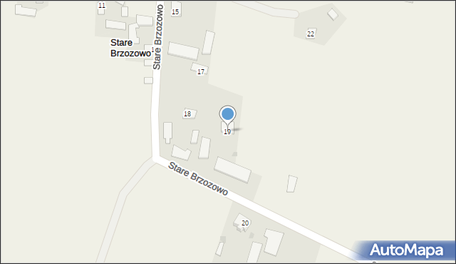 Stare Brzozowo, Stare Brzozowo, 19, mapa Stare Brzozowo