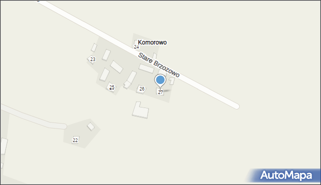 Stare Brzozowo, Stare Brzozowo, 27, mapa Stare Brzozowo