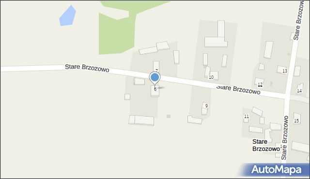 Stare Brzozowo, Stare Brzozowo, 6, mapa Stare Brzozowo