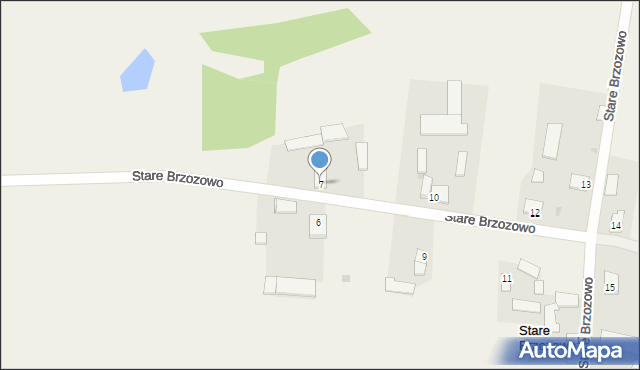 Stare Brzozowo, Stare Brzozowo, 7, mapa Stare Brzozowo