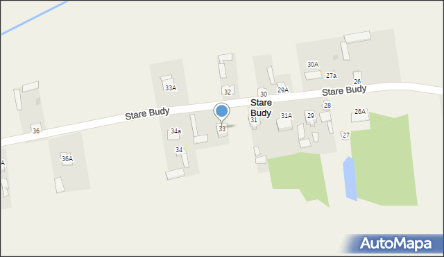 Stare Budy, Stare Budy, 33, mapa Stare Budy