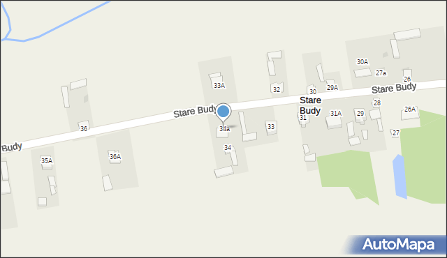 Stare Budy, Stare Budy, 34a, mapa Stare Budy