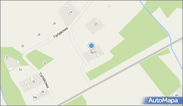 Stare Budy, Stare Budy, 70, mapa Stare Budy