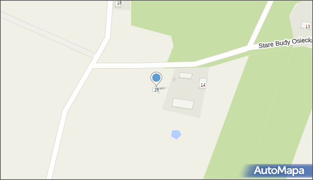 Stare Budy Osieckie, Stare Budy Osieckie, 16, mapa Stare Budy Osieckie