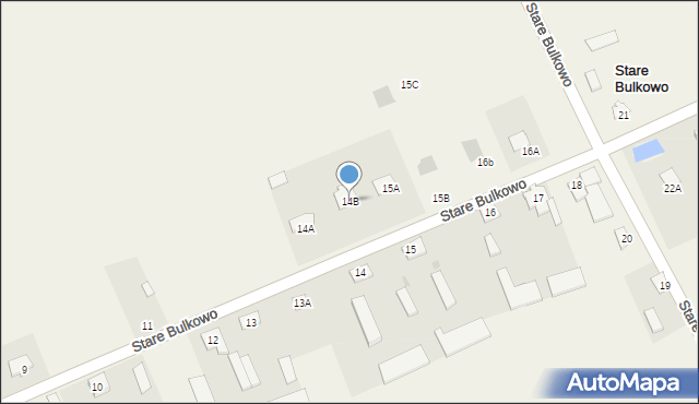 Stare Bulkowo, Stare Bulkowo, 14B, mapa Stare Bulkowo