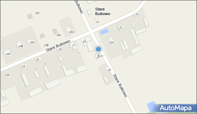 Stare Bulkowo, Stare Bulkowo, 20, mapa Stare Bulkowo
