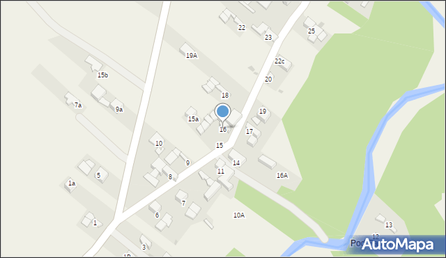 Stare Bystre, Stare Bystre, 16, mapa Stare Bystre