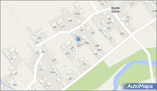 Stare Bystre, Stare Bystre, 192, mapa Stare Bystre