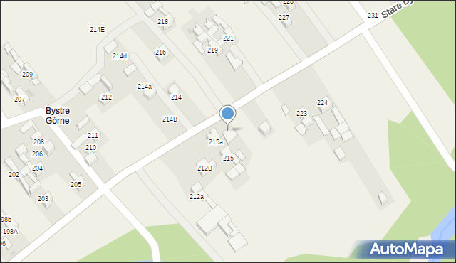 Stare Bystre, Stare Bystre, 215b, mapa Stare Bystre