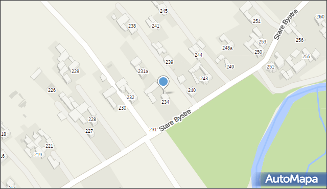Stare Bystre, Stare Bystre, 234a, mapa Stare Bystre