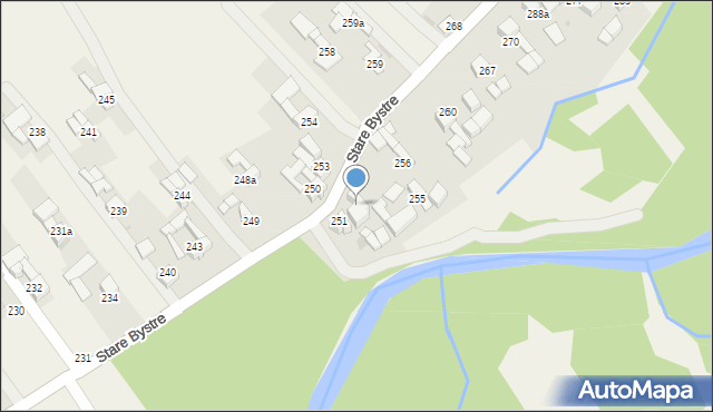 Stare Bystre, Stare Bystre, 252, mapa Stare Bystre