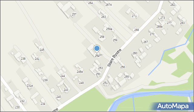 Stare Bystre, Stare Bystre, 254, mapa Stare Bystre