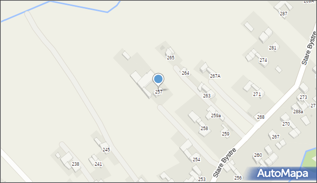 Stare Bystre, Stare Bystre, 257, mapa Stare Bystre
