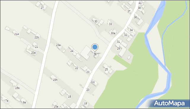 Stare Bystre, Stare Bystre, 26, mapa Stare Bystre