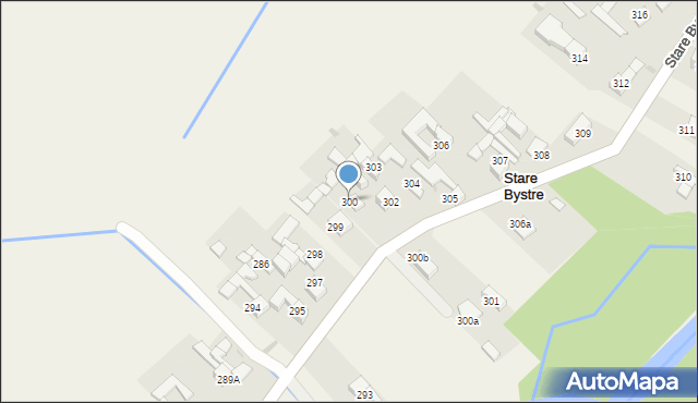 Stare Bystre, Stare Bystre, 300, mapa Stare Bystre