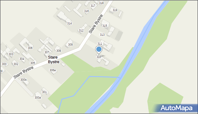 Stare Bystre, Stare Bystre, 310, mapa Stare Bystre