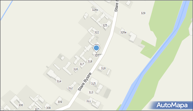 Stare Bystre, Stare Bystre, 320, mapa Stare Bystre