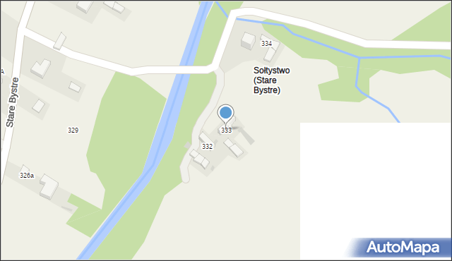 Stare Bystre, Stare Bystre, 333, mapa Stare Bystre