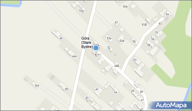 Stare Bystre, Stare Bystre, 51, mapa Stare Bystre