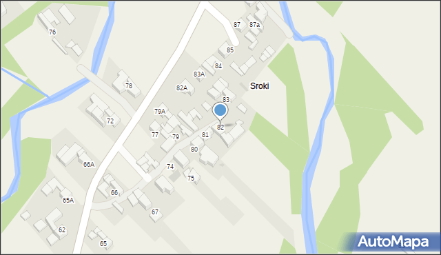 Stare Bystre, Stare Bystre, 82, mapa Stare Bystre