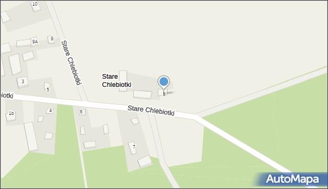 Stare Chlebiotki, Stare Chlebiotki, 8, mapa Stare Chlebiotki