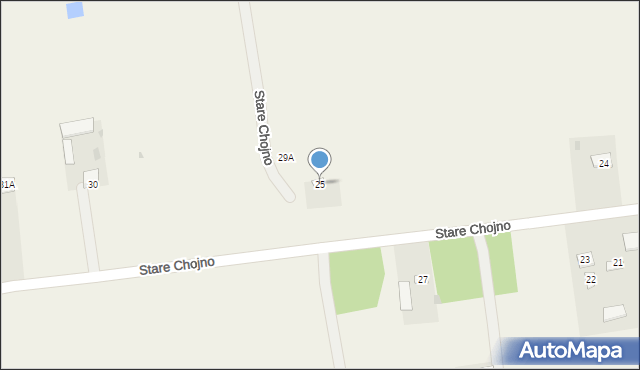 Stare Chojno, Stare Chojno, 25, mapa Stare Chojno