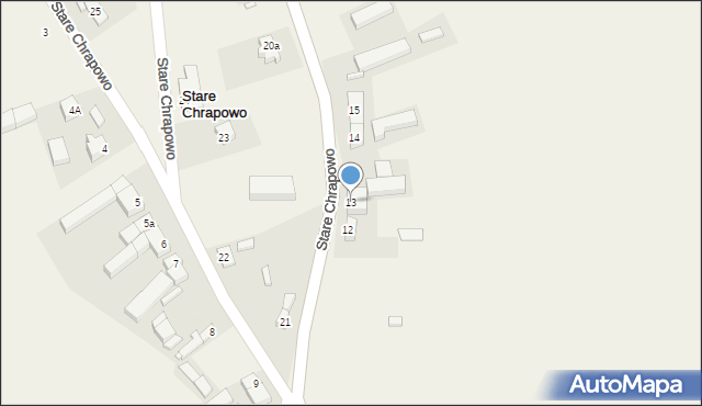 Stare Chrapowo, Stare Chrapowo, 13, mapa Stare Chrapowo