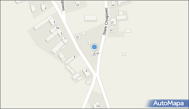 Stare Chrapowo, Stare Chrapowo, 21, mapa Stare Chrapowo