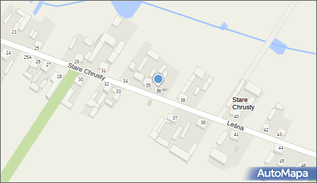 Stare Chrusty, Stare Chrusty, 36, mapa Stare Chrusty